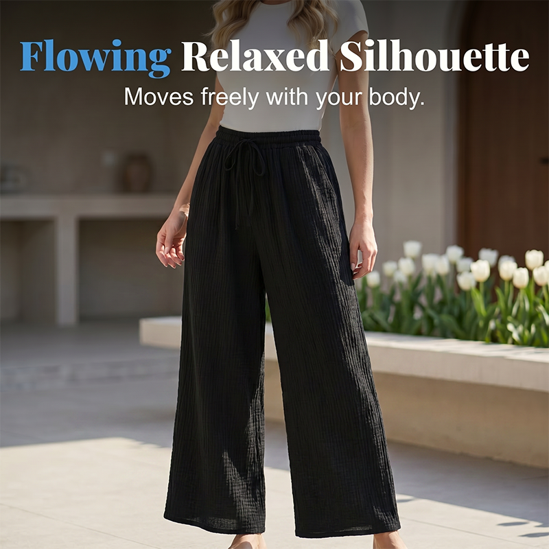 Women¡¯s Elastic Waist Cotton Loungewear Pants