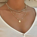 Elegant Multi Layered Necklace with Delicate Pendant