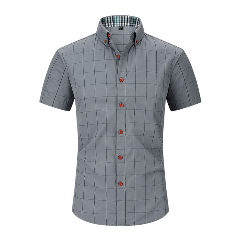 New Arrival Pro-Favorite Men's Casual Short Sleeve Plaid Shirt