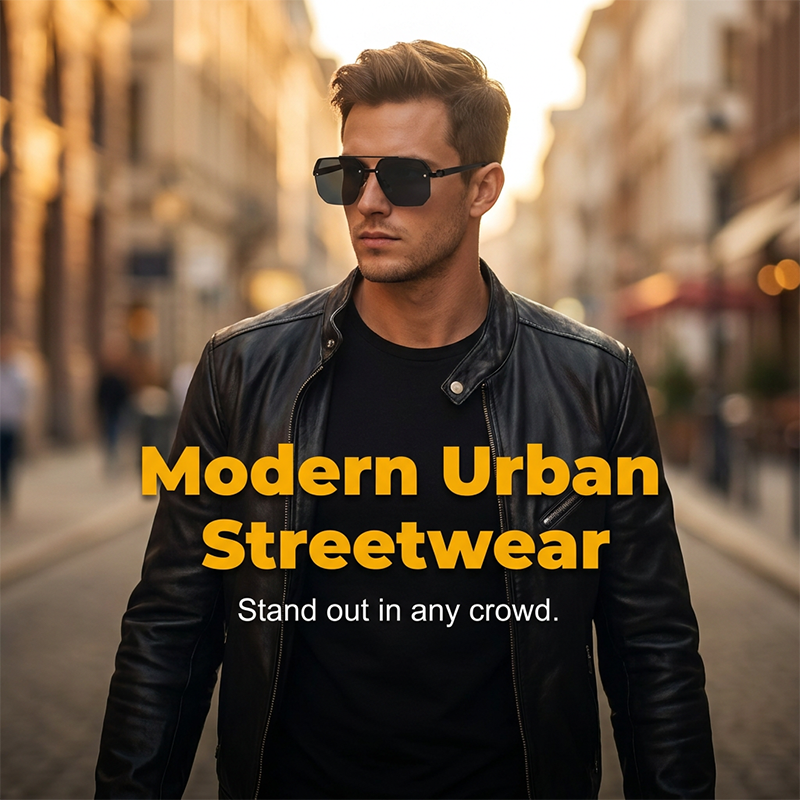 Pro-Favorite Men's Stylish Geometric Polygon Sunglasses ¨C Metal & PC Frame ¨C UV400 Protection