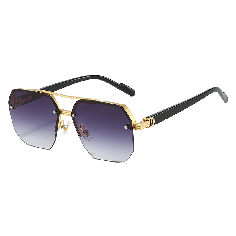Pro-Favorite Men's Stylish Geometric Polygon Sunglasses ¨C Metal & PC Frame ¨C UV400 Protection