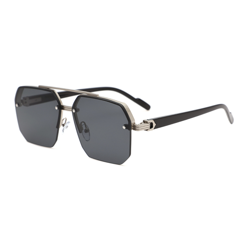 Pro-Favorite Men's Stylish Geometric Polygon Sunglasses ¨C Metal & PC Frame ¨C UV400 Protection