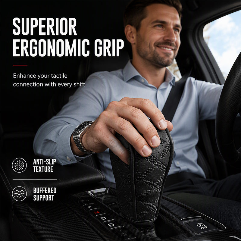 Breathable Gear Shift Knob Cover ¨C Laser-Perforated Leather, Cool & Dry Grip