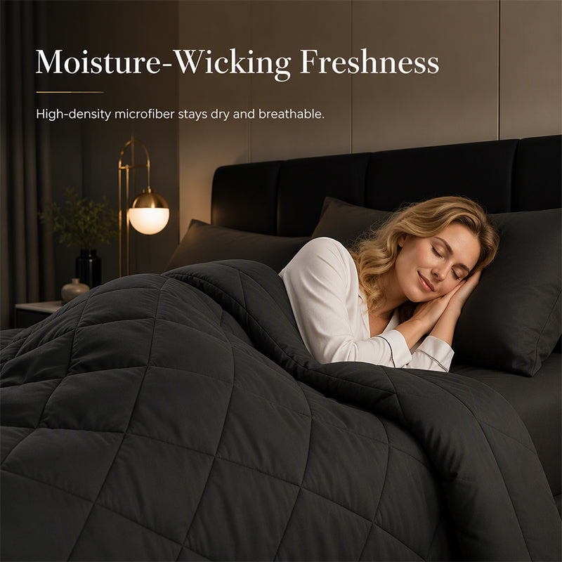 Quilted Microfiber Duvet Set | Evenly Distributed Filling