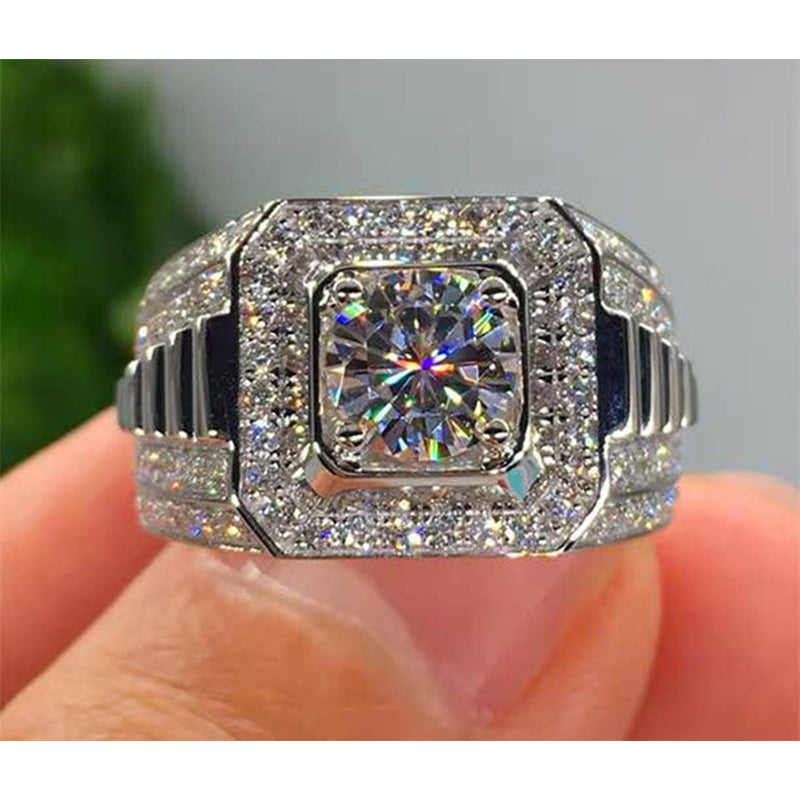 Free Elegant Sparkly Square Halo Ring