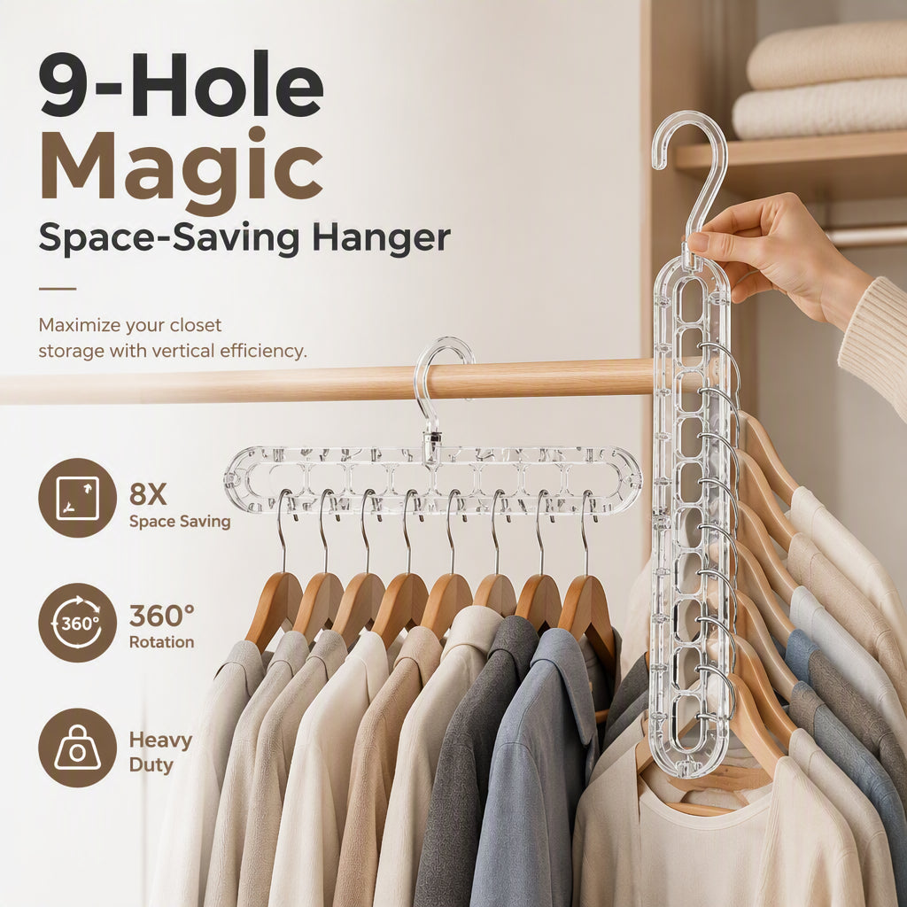 9-Hole Space Saving Magic Clothes Hanger